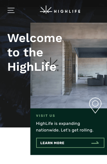 HighLife website homepage banner